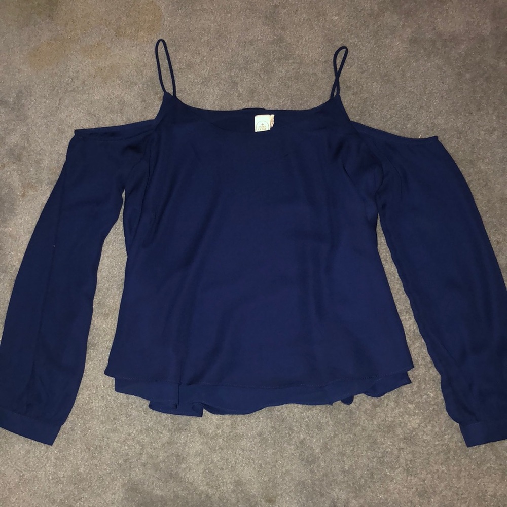 Navy blue off the shoulder top
